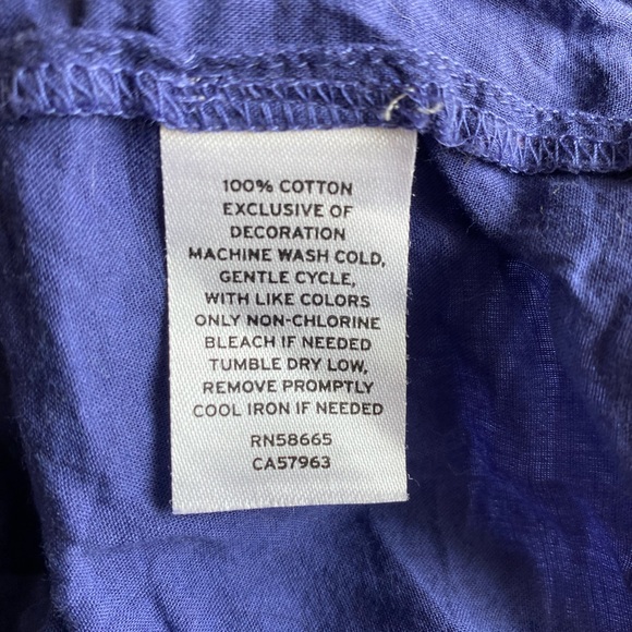 Treasure & Bond Mini Skirt in Blue Tiered Cotton, size Small - Picture 7 of 7